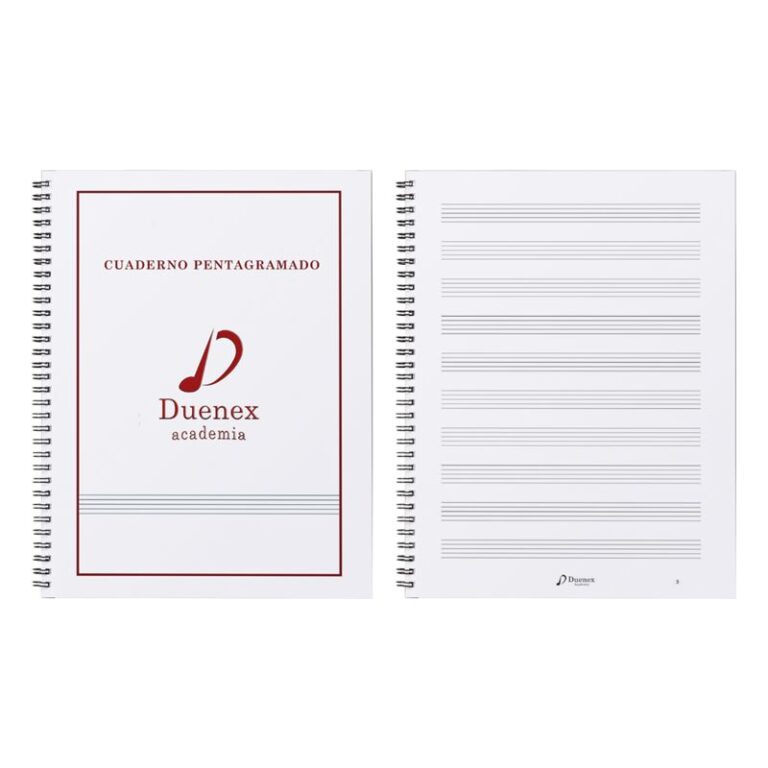 cuaderno pentagramado de duenex academia